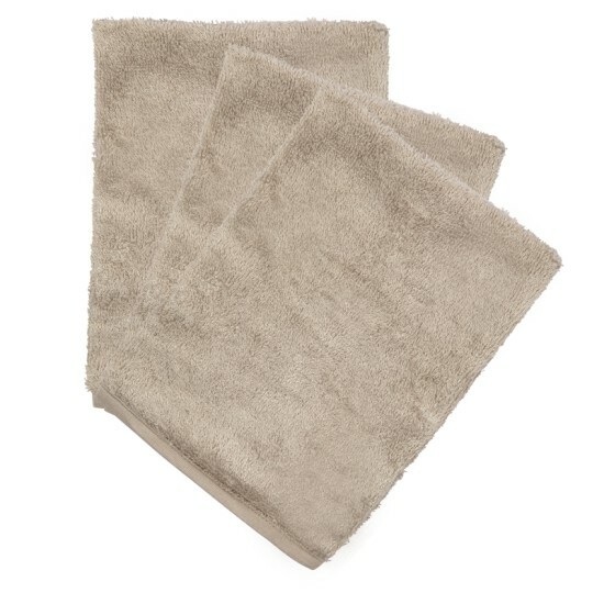 Set de 3 gants de toilette Feather Grey